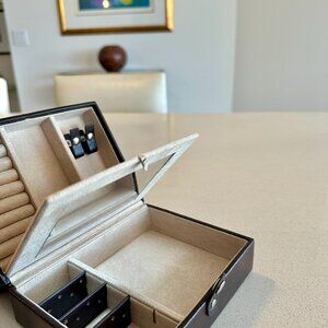 Brown Leather Jewelry Box